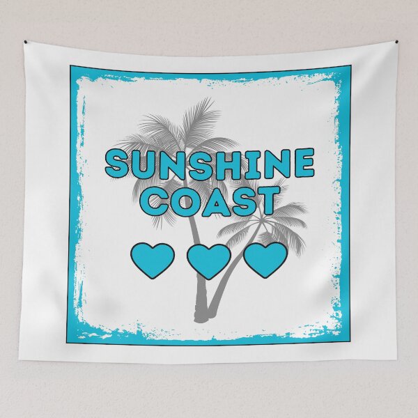 Item preview, Sunshine Coast, The City I Love, Hearts, Queensland, Blue designed and sold by AASparksDesigns.