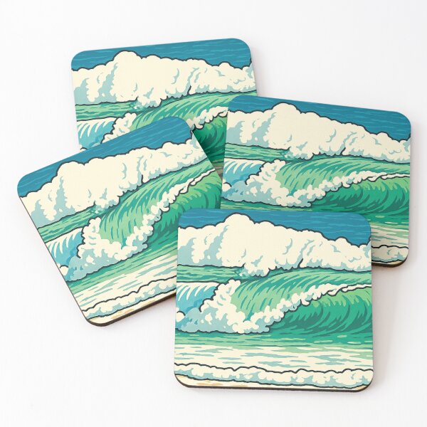 Item preview, Rolling Wave Art | Vibrant Surf in Retro Style designed and sold by GEEEN.