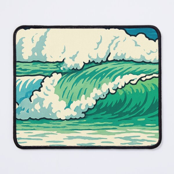 Item preview, Rolling Wave Art | Vibrant Surf in Retro Style designed and sold by GEEEN.