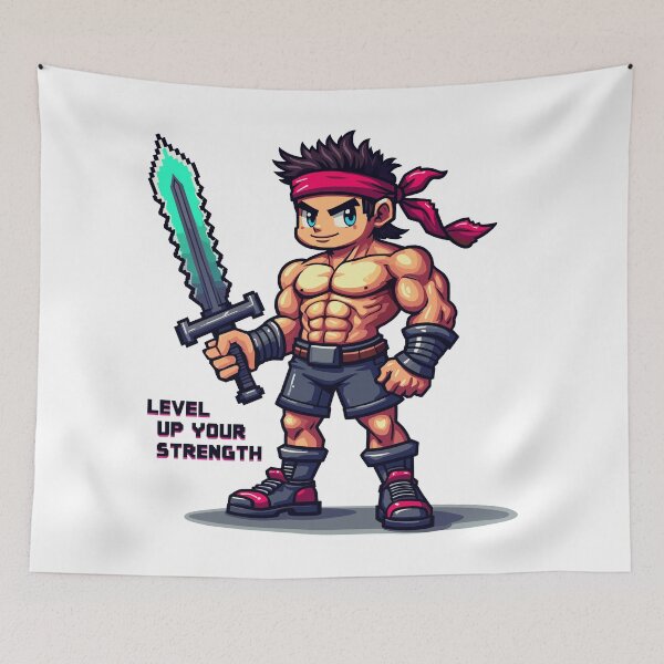 Item preview, Level Up Your Strength – Train Like a Hero! designed and sold by BeamiCreations.