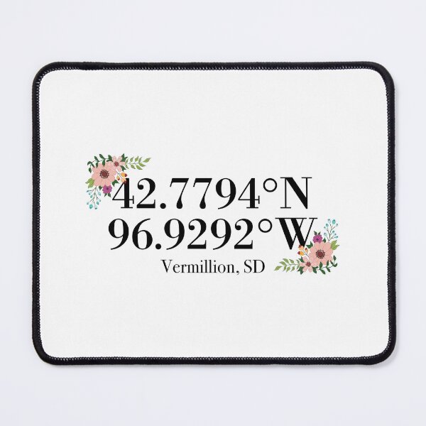 Item preview, Vermillion, SD Coordinates designed and sold by mynameisliana.