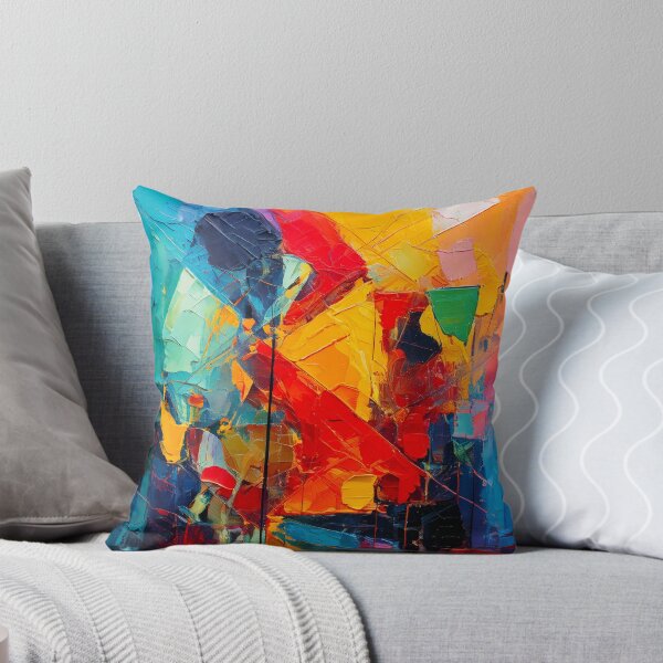 Item preview, Creative Bright Colorful Painterly Thick Paint Modern Art Abstract designed and sold by CattlettArt.
