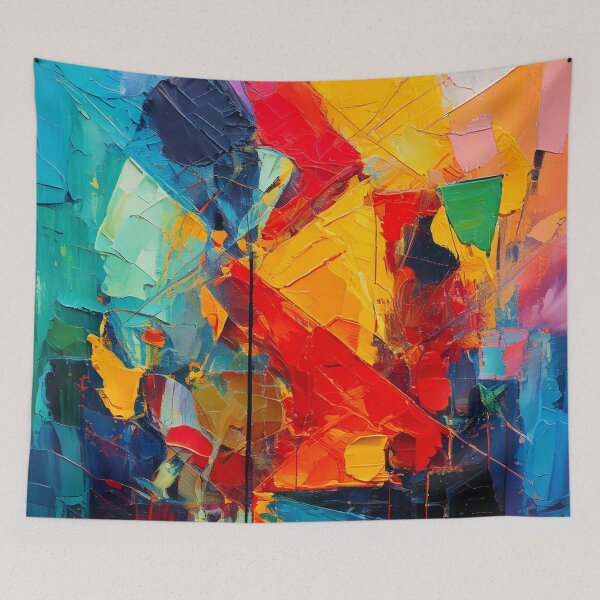 Item preview, Creative Bright Colorful Painterly Thick Paint Modern Art Abstract designed and sold by CattlettArt.