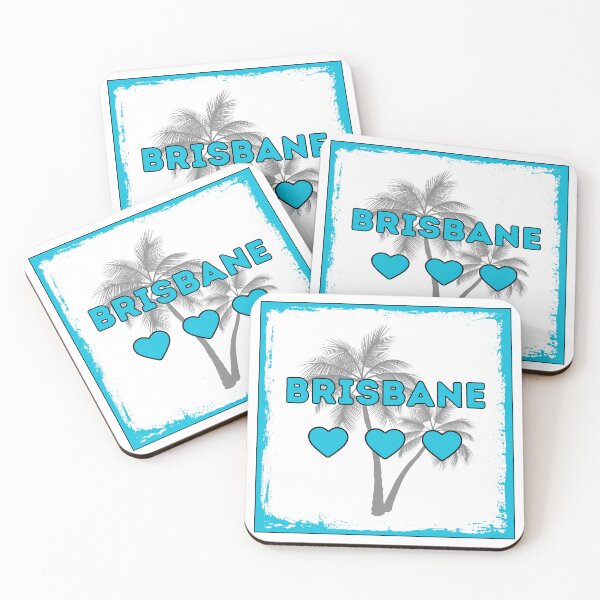 Item preview, Brisbane, The City I Love, Hearts, Queensland, Blue designed and sold by AASparksDesigns.