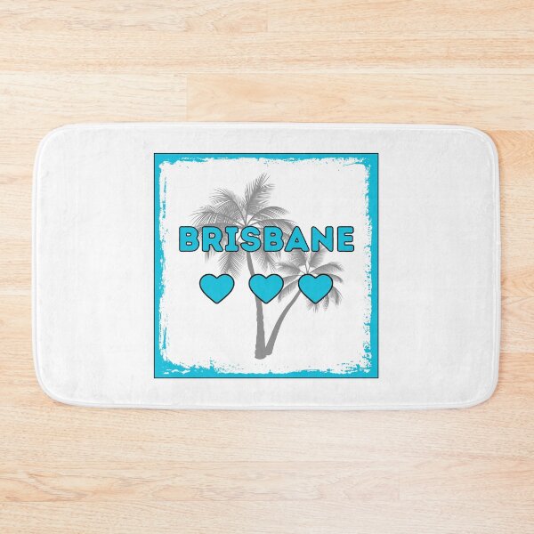 Item preview, Brisbane, The City I Love, Hearts, Queensland, Blue designed and sold by AASparksDesigns.