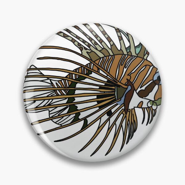 Item preview, Lion Fish Drawing (simple) designed and sold by PurplePrintsSup.