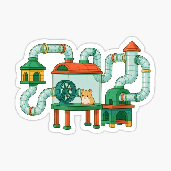 Item preview, Kawaii Hamster Maze designed and sold by PiggyWonka.