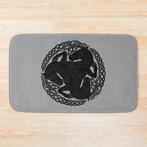 Item preview, Black Three Horse Celtic Knot designed and sold by DappledMoon.