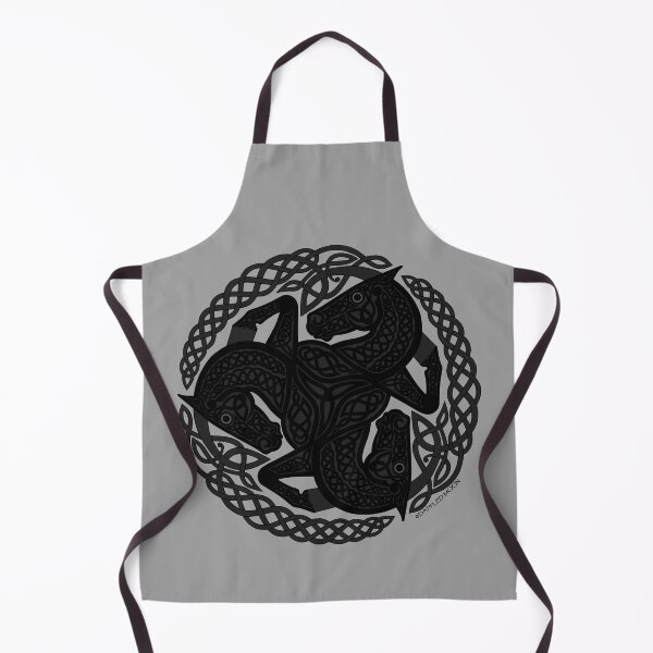 Item preview, Black Three Horse Celtic Knot designed and sold by DappledMoon.
