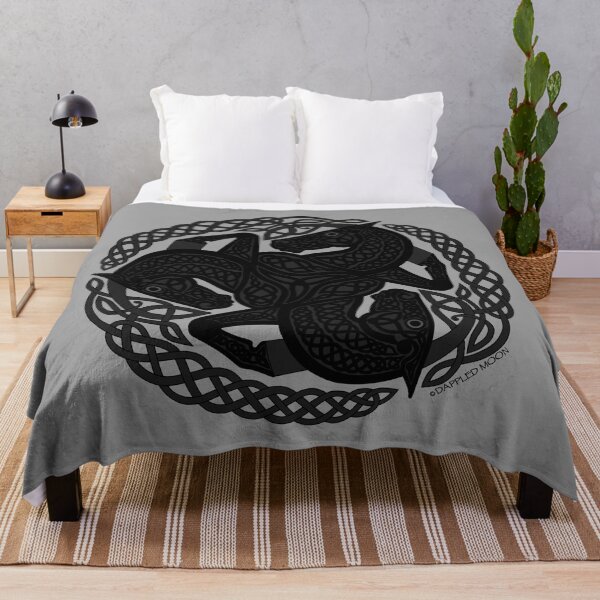 Item preview, Black Three Horse Celtic Knot designed and sold by DappledMoon.
