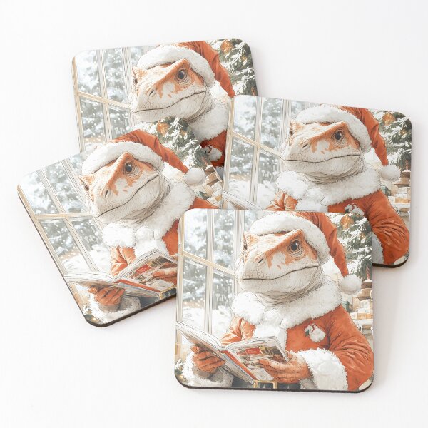 Item preview, Animal Toilet T-Rex Santa Cozy Reading Winter Window Scene Christmas Joy designed and sold by odcpappels.