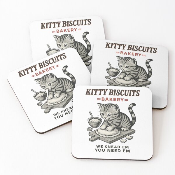 Item preview, Kitty Biscuits Bakery We Knead Em You Need Em Vintage Cat designed and sold by Abirtom.