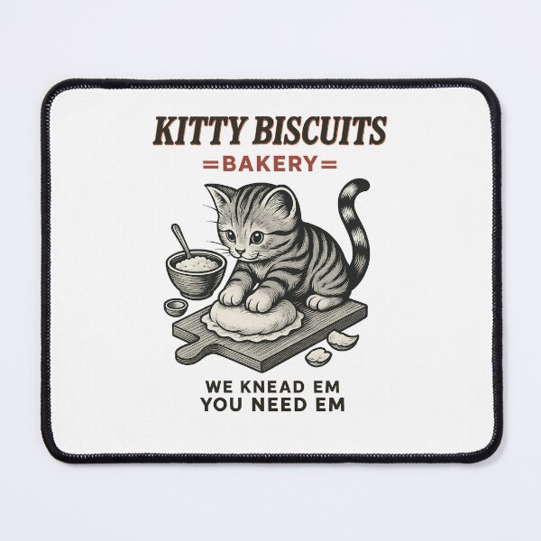 Item preview, Kitty Biscuits Bakery We Knead Em You Need Em Vintage Cat designed and sold by Abirtom.
