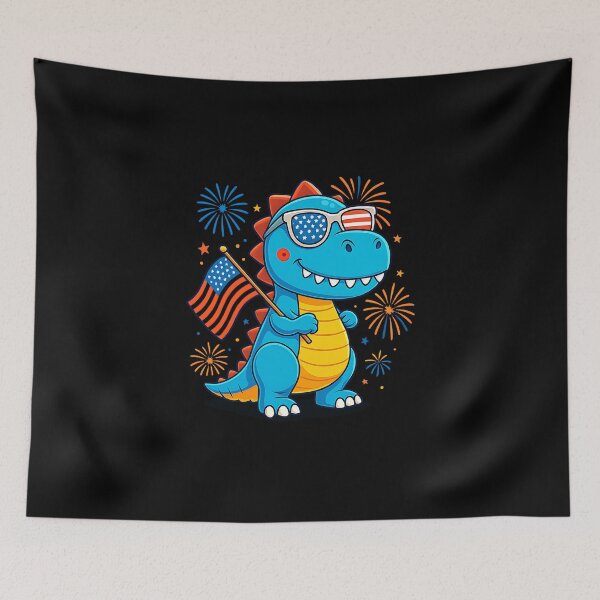 Item preview, Dinosaur 4th July Funny Boy Kids USA Flag Toddler designed and sold by diyoor.