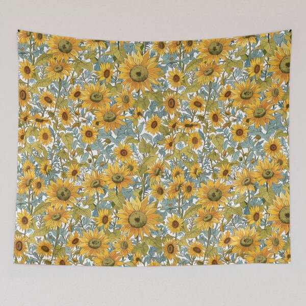 Item preview, Vibrant Seamless Pattern of Sunflowers with Lush Green Foliage designed and sold by CoolPixels.