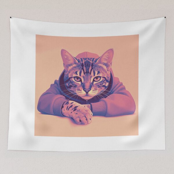 Item preview, Violet_Look at Cat designed and sold by SoftUrbanArt.
