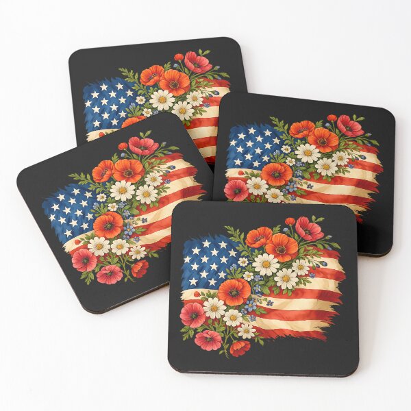 Item preview, Floral American Flag 4th of July Shirt Independence Floral Flag 4th of July designed and sold by TalalosART.