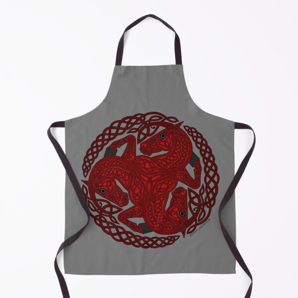 Item preview, Red Three Horse Celtic Knot designed and sold by DappledMoon.