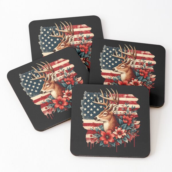 Item preview, Fourth of July Deer Patriotic USA Flag 4th Of July American designed and sold by TalalosART.