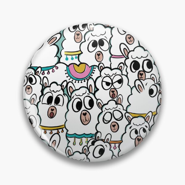 Item preview, Quirky Cartoon Llama Herd Doodle designed and sold by NancyDzines.