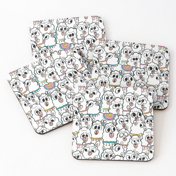 Item preview, Quirky Cartoon Llama Herd Doodle designed and sold by NancyDzines.