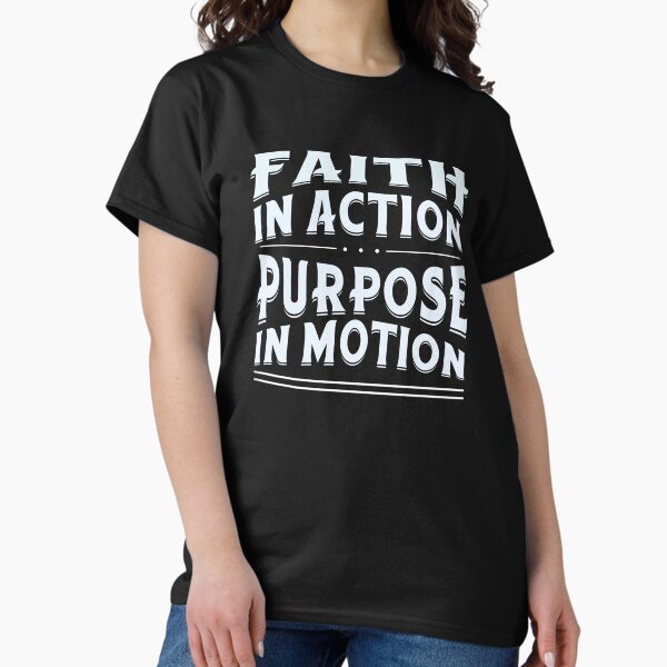 Item preview, Faith in Action Purpose in Motion Christian Design – Motivational Faith-Based Apparel designed and sold by BloomingVerses.