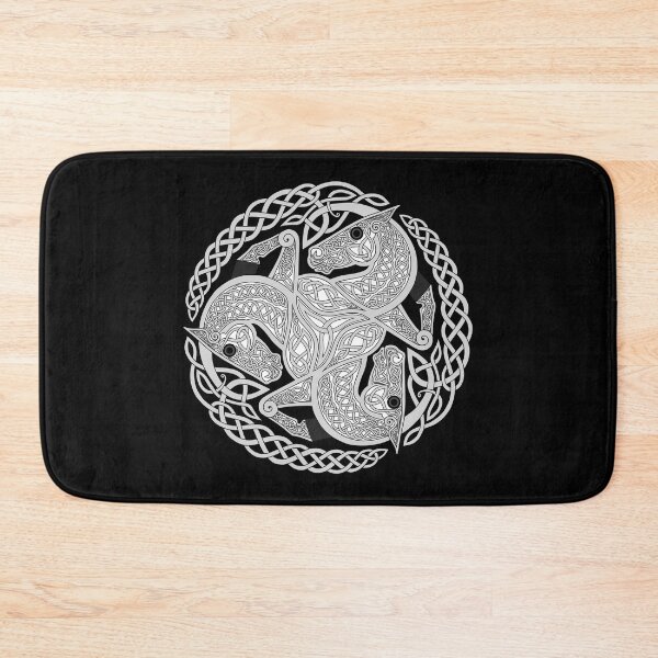 Item preview, White Three Horse Celtic Knot designed and sold by DappledMoon.