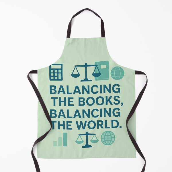 Item preview, Balancing the Books, Balancing the World – Funny Accountant Gift Design designed and sold by WorkBuddyGifts.