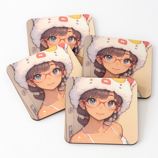 Item preview, Makinami Mari Illustrious Unknown Character Bear Cap Blue Bikini Anime Girl Shower Smile designed and sold by Cautenjari.