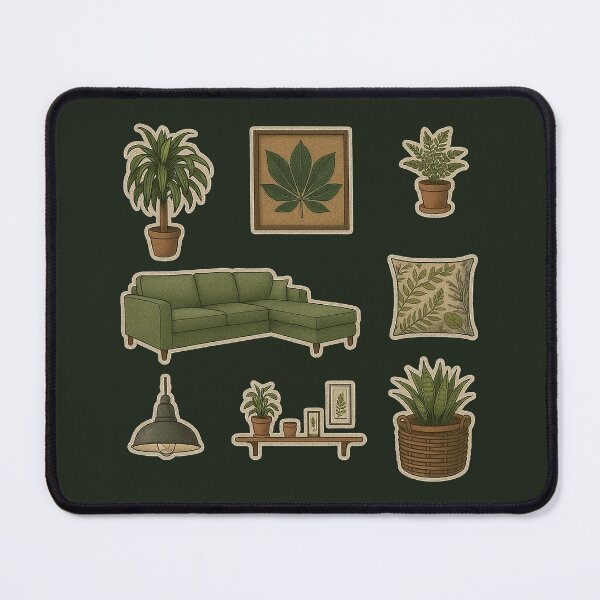 Item preview, Lush Green Living Room Vibes designed and sold by zzz888.