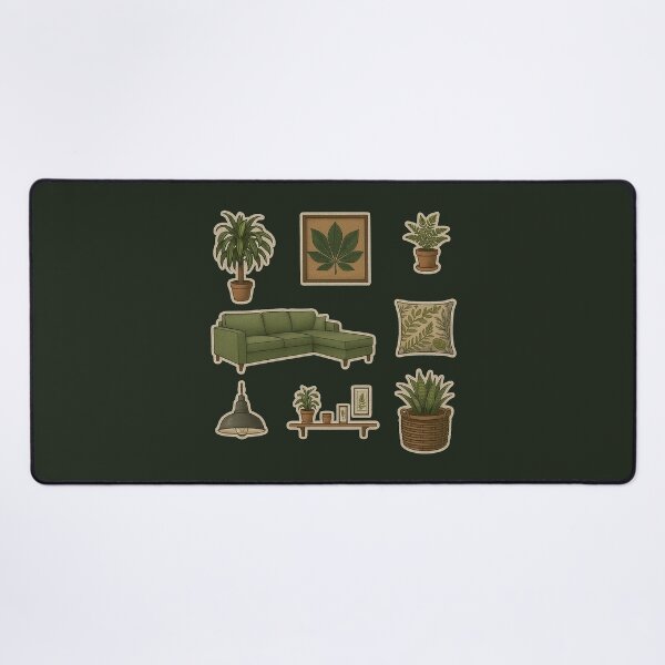 Item preview, Lush Green Living Room Vibes designed and sold by zzz888.