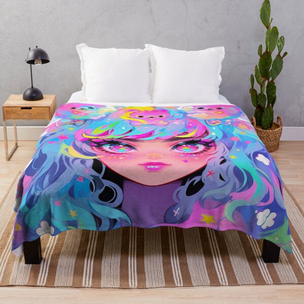 Item preview, Kawaii Anime Girl with Rainbow Bears designed and sold by bubblegoth.