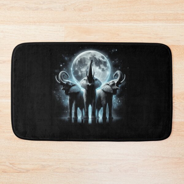 Item preview, Three Elephants Howling at Moon Like Three Wolves Funny designed and sold by Kimberley King Art  King Art.