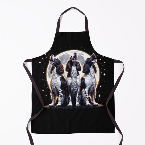 Item preview, Three English Springer Spaniels Howling at Moon Like Three Wolves Funny designed and sold by Kimberley King Art King Art.