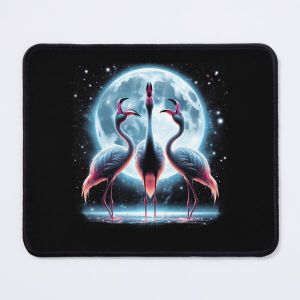 Item preview, Three Flamingos Howling at Moon Like Three Wolves Funny designed and sold by Kimberley King Art King Art.