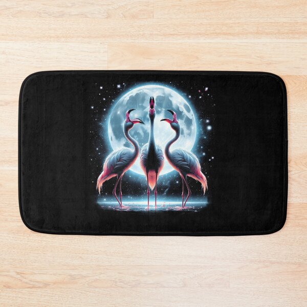 Item preview, Three Flamingos Howling at Moon Like Three Wolves Funny designed and sold by Kimberley King Art  King Art.