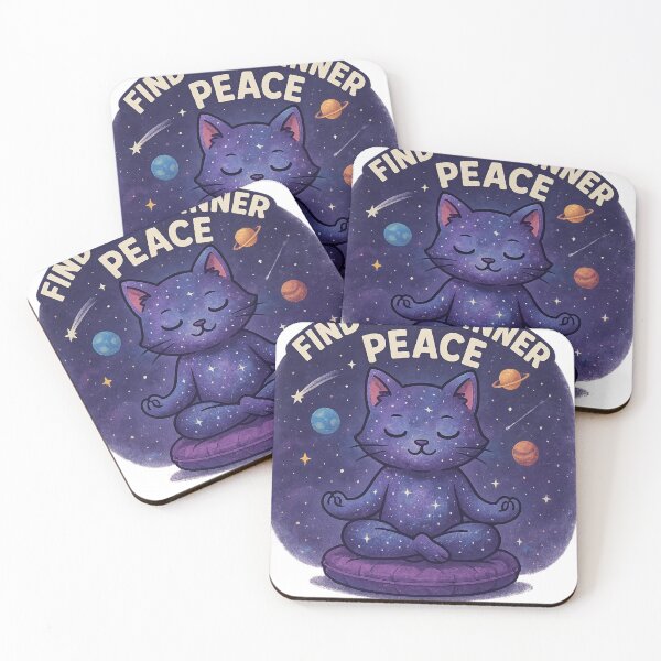 Item preview, Cosmic Cat Zen – Find Your Inner Peace designed and sold by ARTECRISTHIAN4.