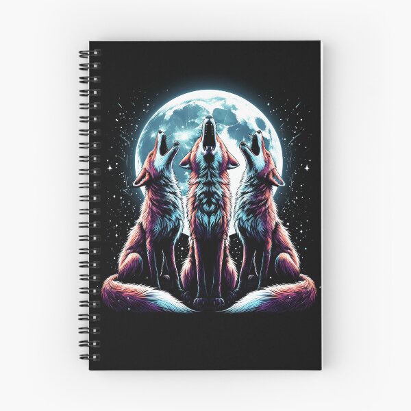 Item preview, Three Foxes Howling at Moon Like Three Wolves Funny designed and sold by Kimberley King Art  King Art.