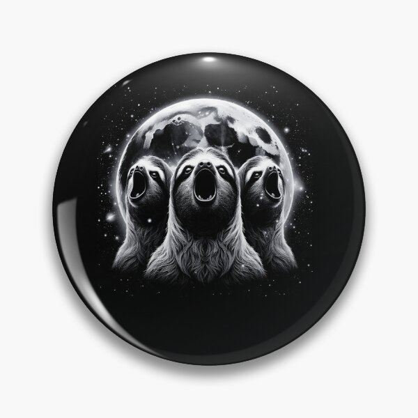 Item preview, Three French Sloths Howling at Moon Like Three Wolves Funny designed and sold by Kimberley King Art  King Art.