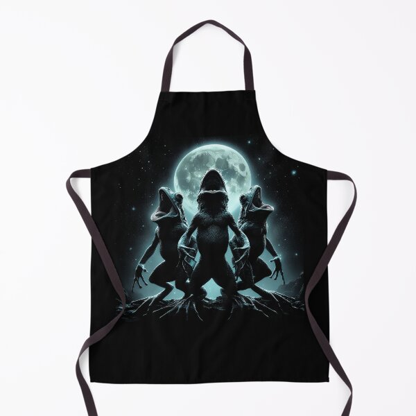 Item preview, Three Frogs Howling at Moon Like Three Wolves Funny designed and sold by Kimberley King Art King Art.