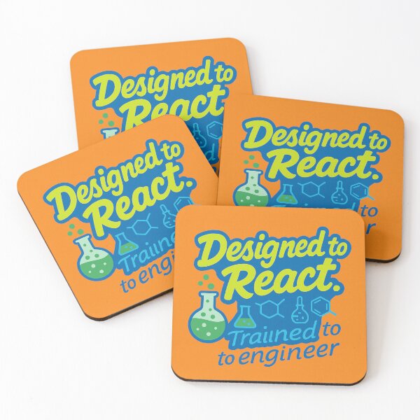 Item preview, Designed to React. Trained to Engineer – Funny Chemical Engineer Gift Design designed and sold by WorkBuddyGifts.