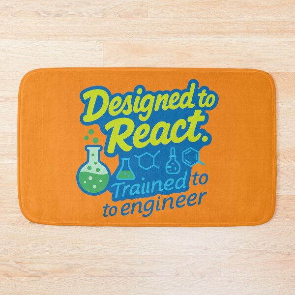 Item preview, Designed to React. Trained to Engineer – Funny Chemical Engineer Gift Design designed and sold by WorkBuddyGifts.