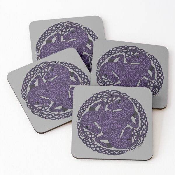 Item preview, Purple Three Horse Celtic Knot designed and sold by DappledMoon.