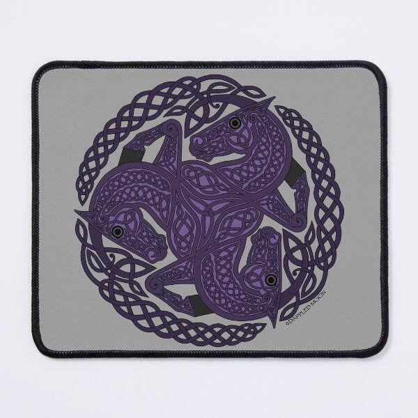 Item preview, Purple Three Horse Celtic Knot designed and sold by DappledMoon.