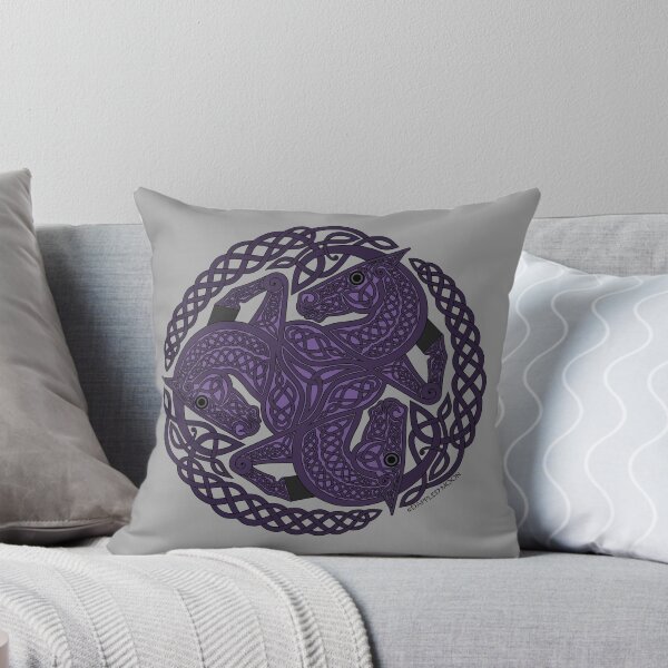 Item preview, Purple Three Horse Celtic Knot designed and sold by DappledMoon.