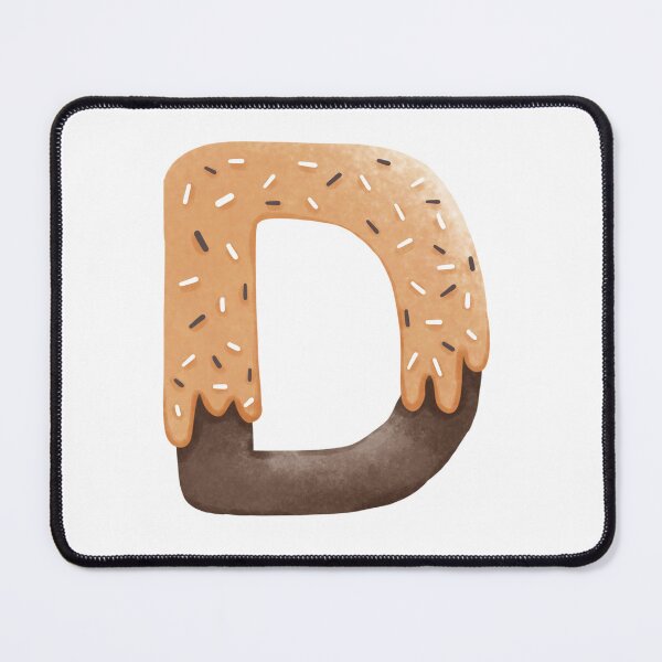 Item preview, Donut Letter D - Sweet Alphabet Chocolate Icing with Sprinkles designed and sold by inelistudio.