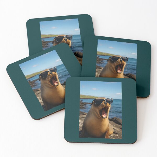 Item preview, Cool Galápagos Sea Lion Wearing Sunglasses designed and sold by AlmaConYapa.