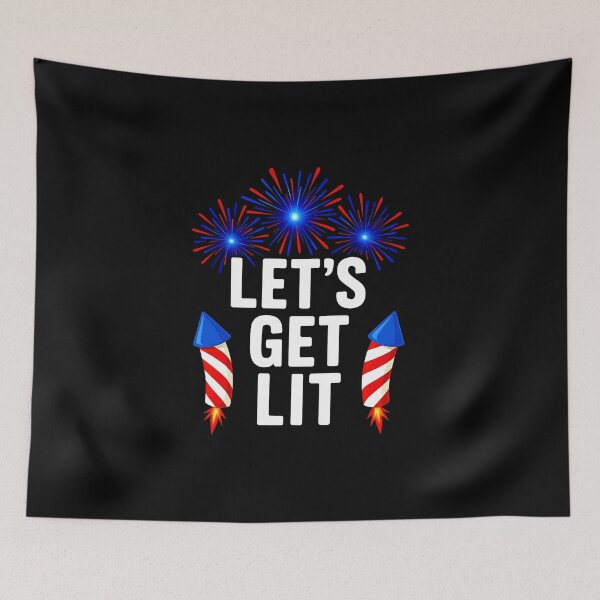Item preview, Let s Get Lit 4th Of July With Fireworks designed and sold by MOHITSALVI.