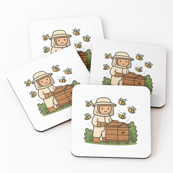 Item preview, Bee keeper, bee keeping cartoon digital sketch designed and sold by adesignworld.
