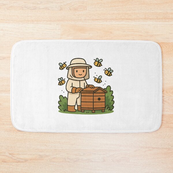 Item preview, Bee keeper, bee keeping cartoon digital sketch designed and sold by adesignworld.